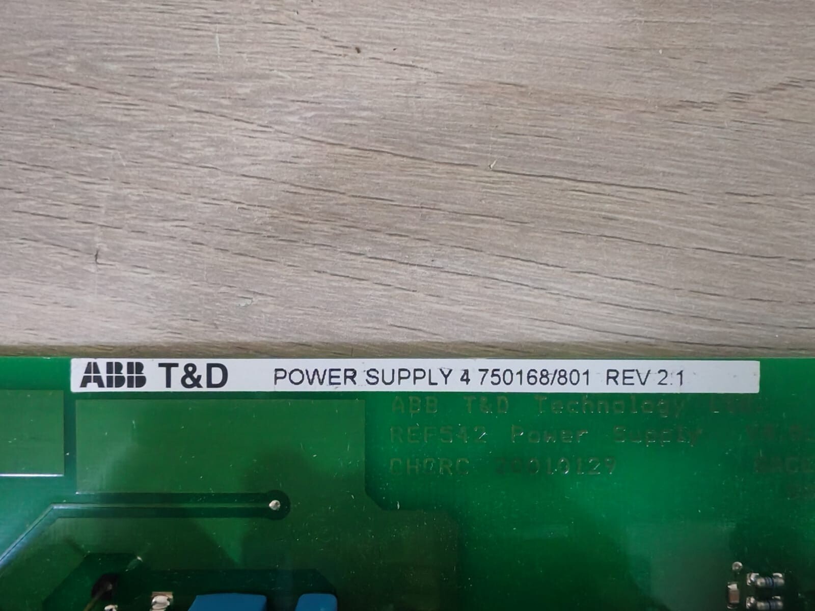 ABB 750168/801 ABB T&D POWER SUPPLY 4 750168/801 REV2.1 8