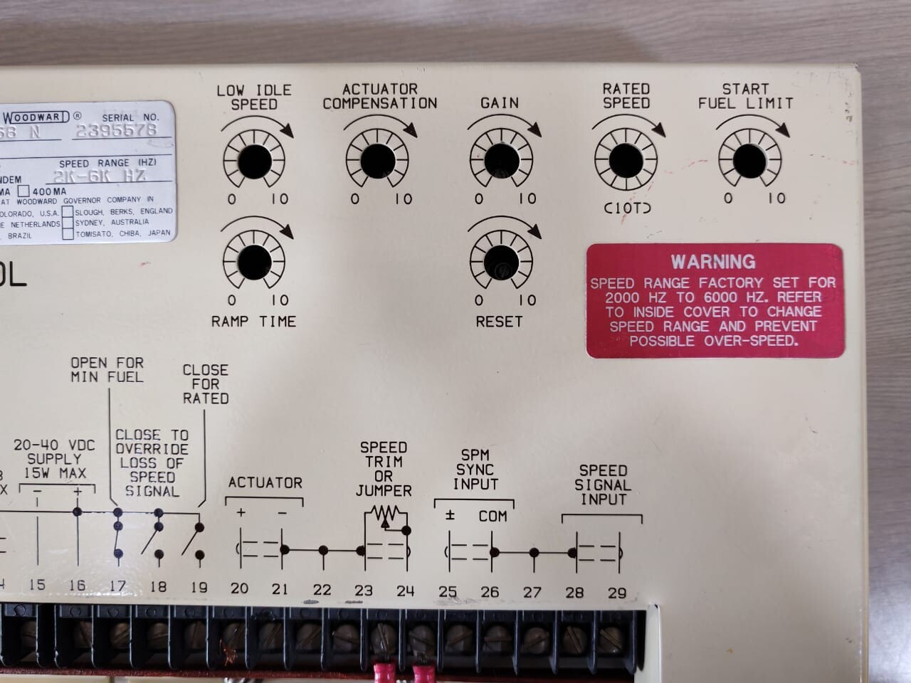 Woodward 9905-068 2301A Woodward 9905-068 Rev. N Low Voltage Load Sharing and Speed Control 8