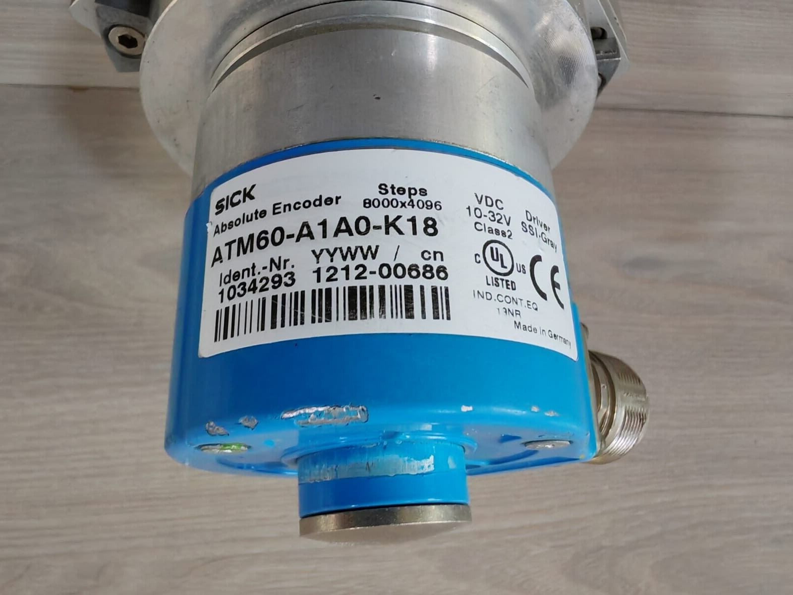 SICK ATM60-A1A0-K18 + MRA-F080-102D2 SICK ATM60-A1A0-K18 ABSOLUTE ENCODER + MRA-F080-102D2 WIRE DRAW MECHANISM 3