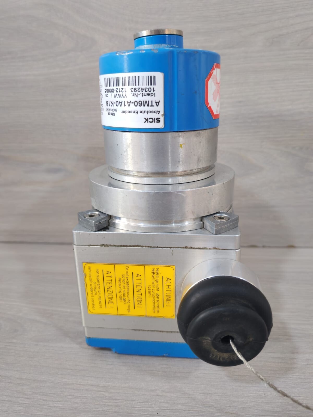 SICK ATM60-A1A0-K18 + MRA-F080-102D2 SICK ATM60-A1A0-K18 ABSOLUTE ENCODER + MRA-F080-102D2 WIRE DRAW MECHANISM 4