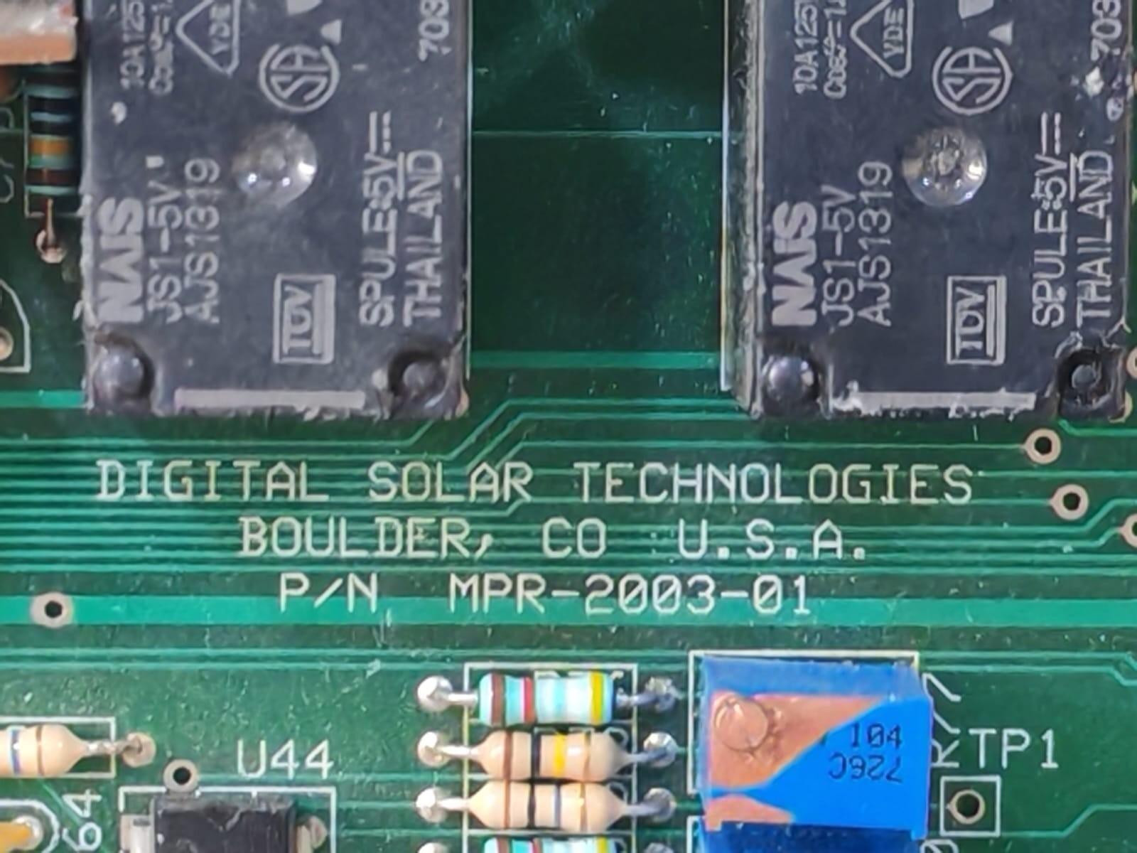 DIGITAL SOLAR TECHNOLOGIES MPR-2003-01 DIGITAL SOLAR TECHNOLOGIES BOULDER MPR-2003-01 PCB BOARD [OTHERS] 2