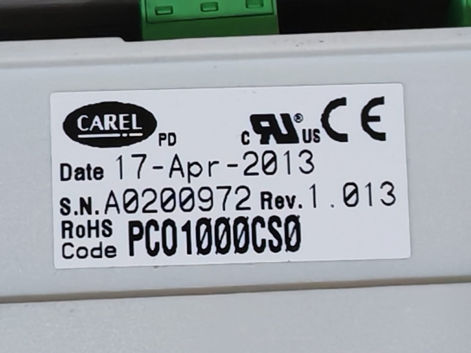 Carel PCO1000CS0 CAREL PCO1000CS0 REV 1.013 WITH PCO WEB PCO1000WB0 CARD 4