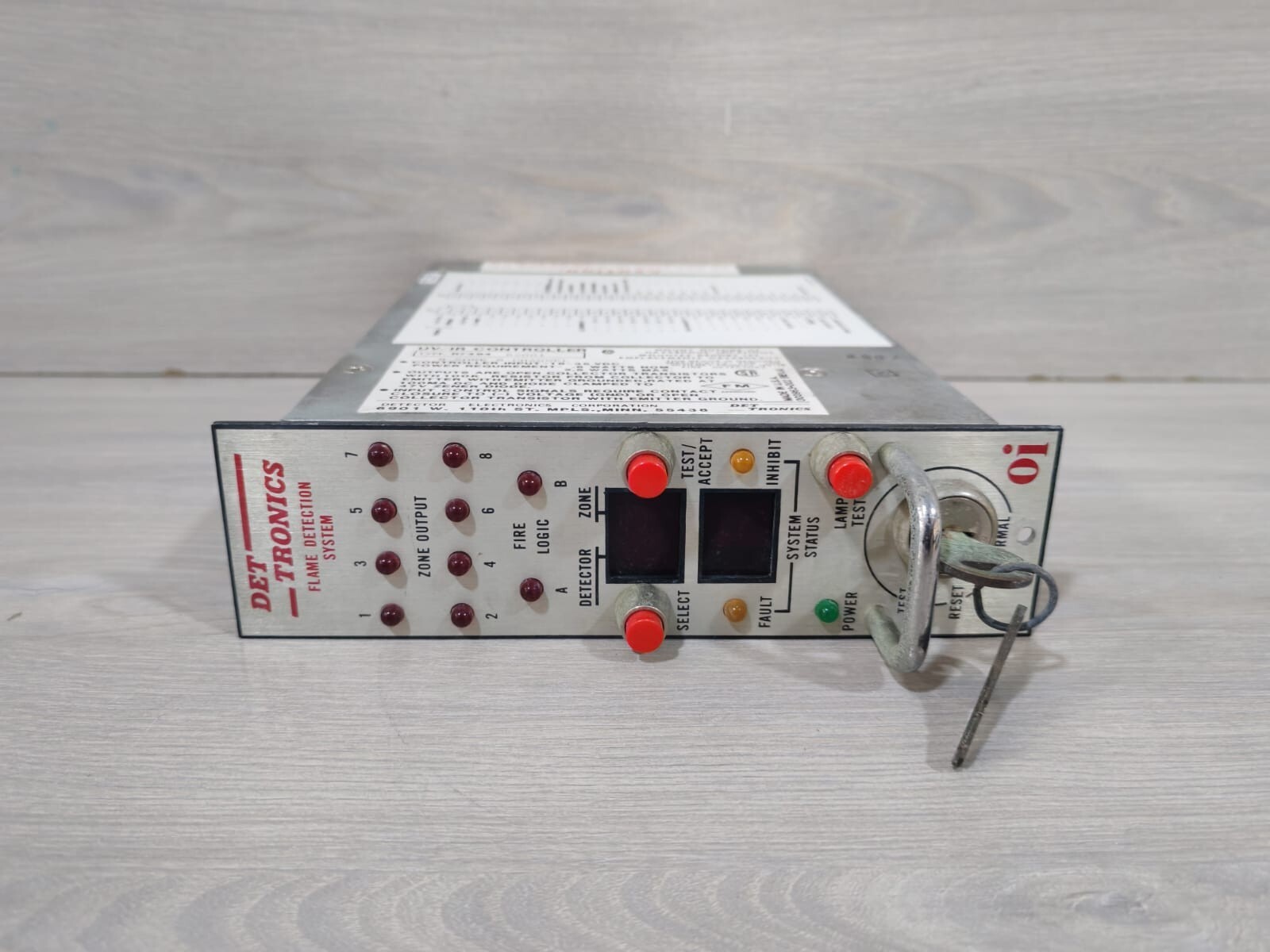 DET TRONICS 003955-003 REV.A DET TRONICS R7494 B5001 UV/IR CONTROLLER 003955-003 REV.A 8ZONE 8 CHANNEL 6