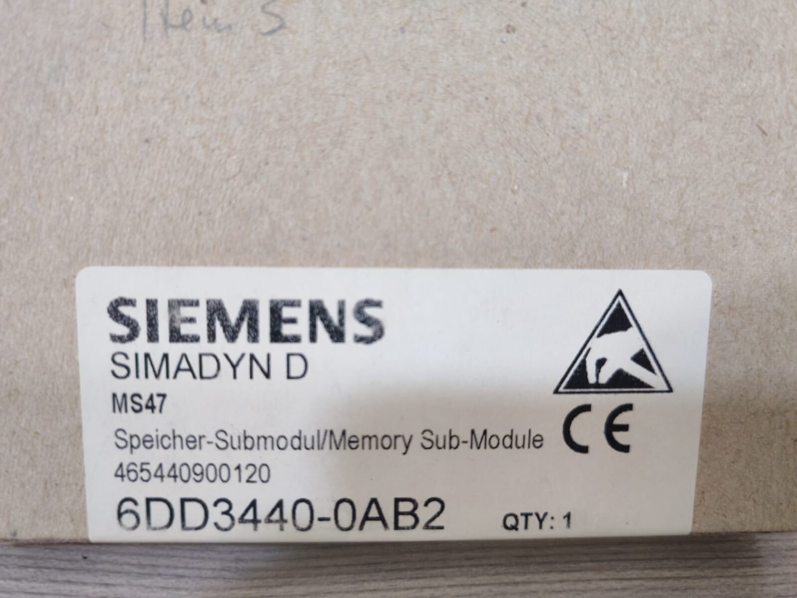 Siemens 6DD3440-0AB2 SIEMENS 6DD3440-0AB2 MEMORY SUB-MODULE- SEALED 2