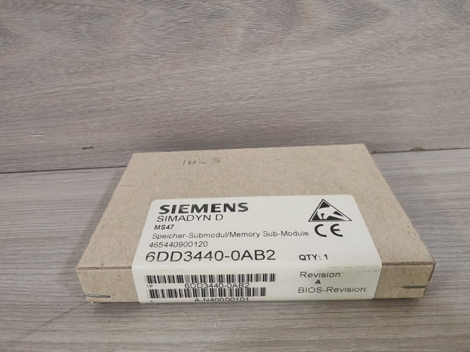 Siemens 6DD3440-0AB2 SIEMENS 6DD3440-0AB2 MEMORY SUB-MODULE- SEALED 3