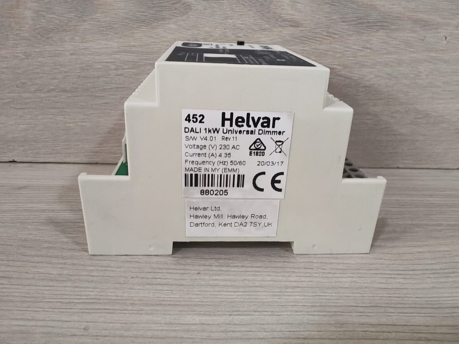 Helvar DIGIDIM452 HELVAR DigiDim 452 DALI 1000W Universal Dimmer 6