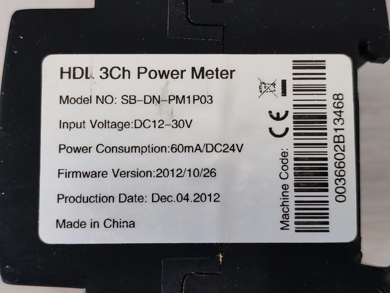 HDL MPM1P03.231 HDL MPM1P03.231 /SB-DN-PM1P03 F/W VER.2012/10/26 HDL 3CH POWER METER 6
