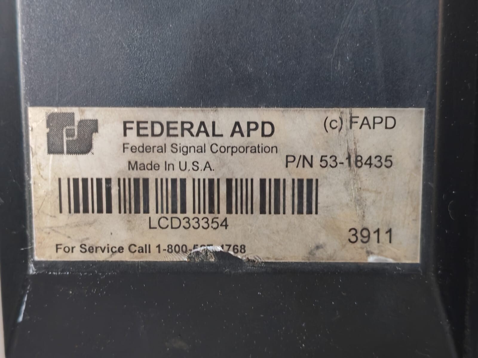 FEDERAL APD 53-18435 FEDERAL APD OMEGA LCD CONTROLLER P/N:53-18435 2