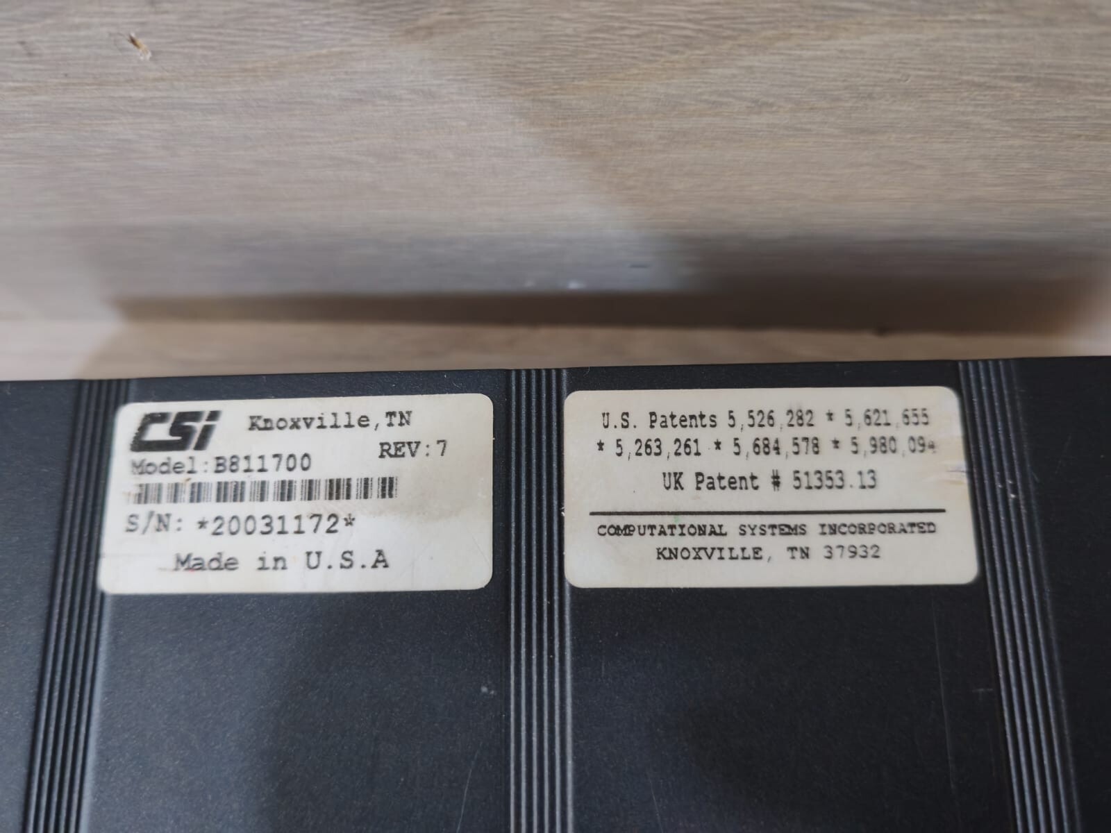 CSI D24112 CSI Ultraspec D24112 Machinery Analyzer Keypad Membrane and D23849 Back Cover 6