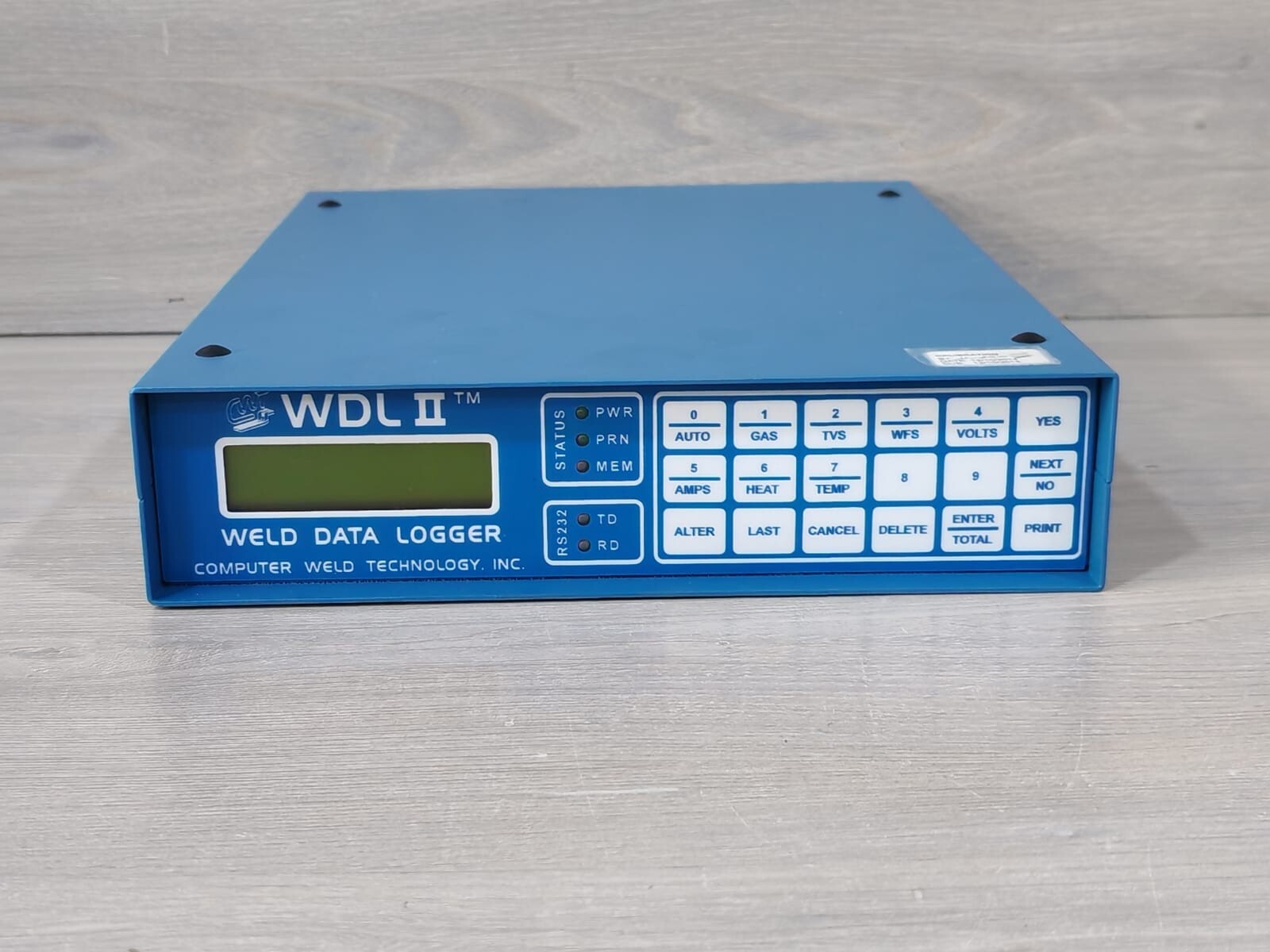 Computer Weld Technology A3A0186 Computer Weld Technology WDL / Weld Data Logger II P/n: A3A0186 Rev. A 2