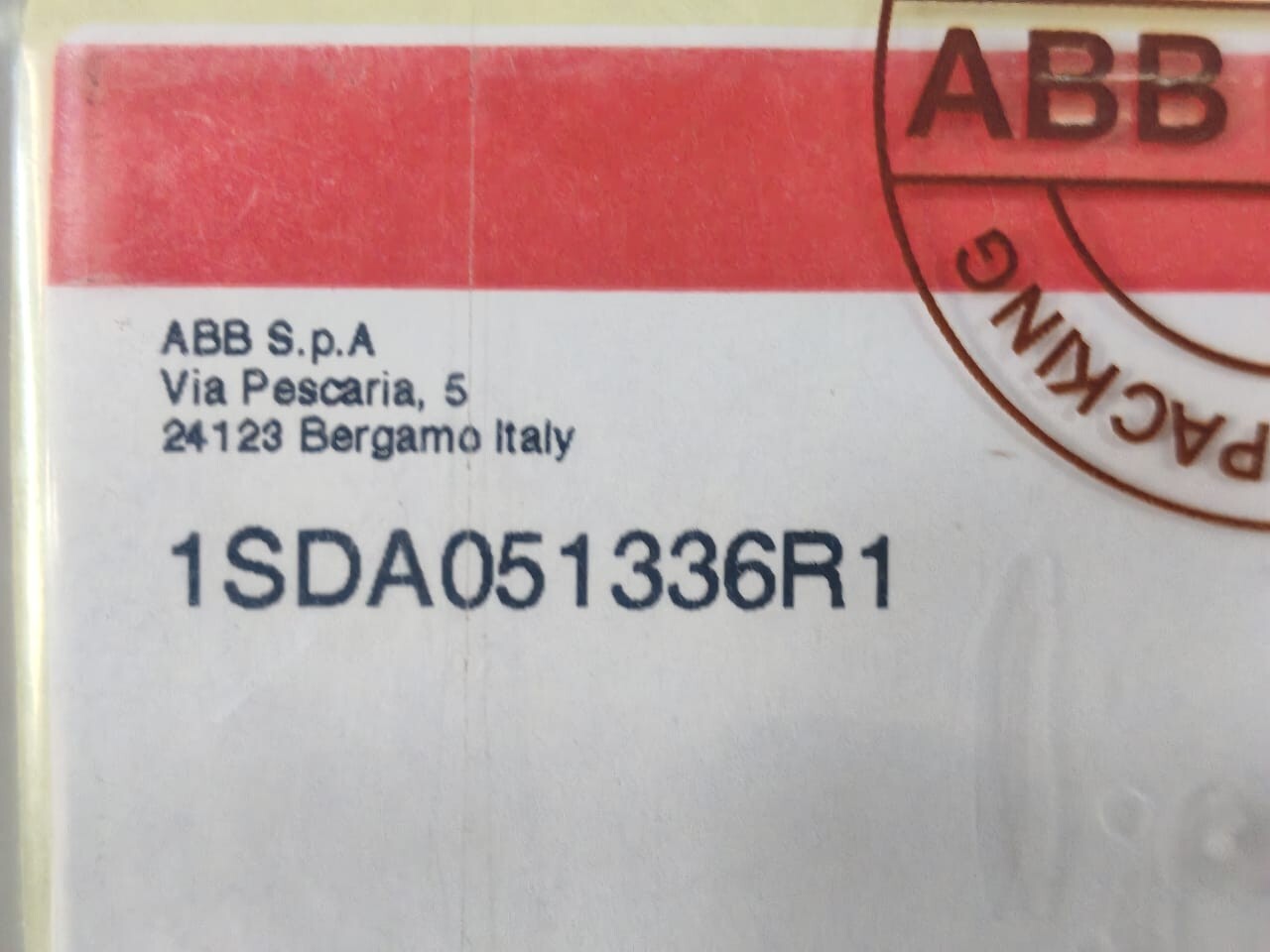 ABB 1SDA051336R1 ABB 1SDA051336R1 SHUNT OPENING RELEASE 220-240V- FACTORY SEALED 2