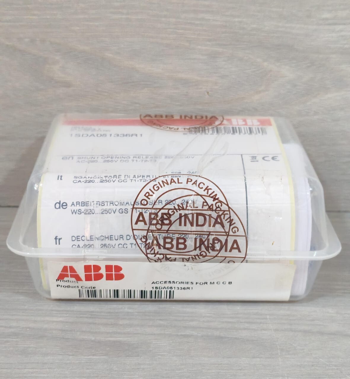 ABB 1SDA051336R1 ABB 1SDA051336R1 SHUNT OPENING RELEASE 220-240V- FACTORY SEALED 5