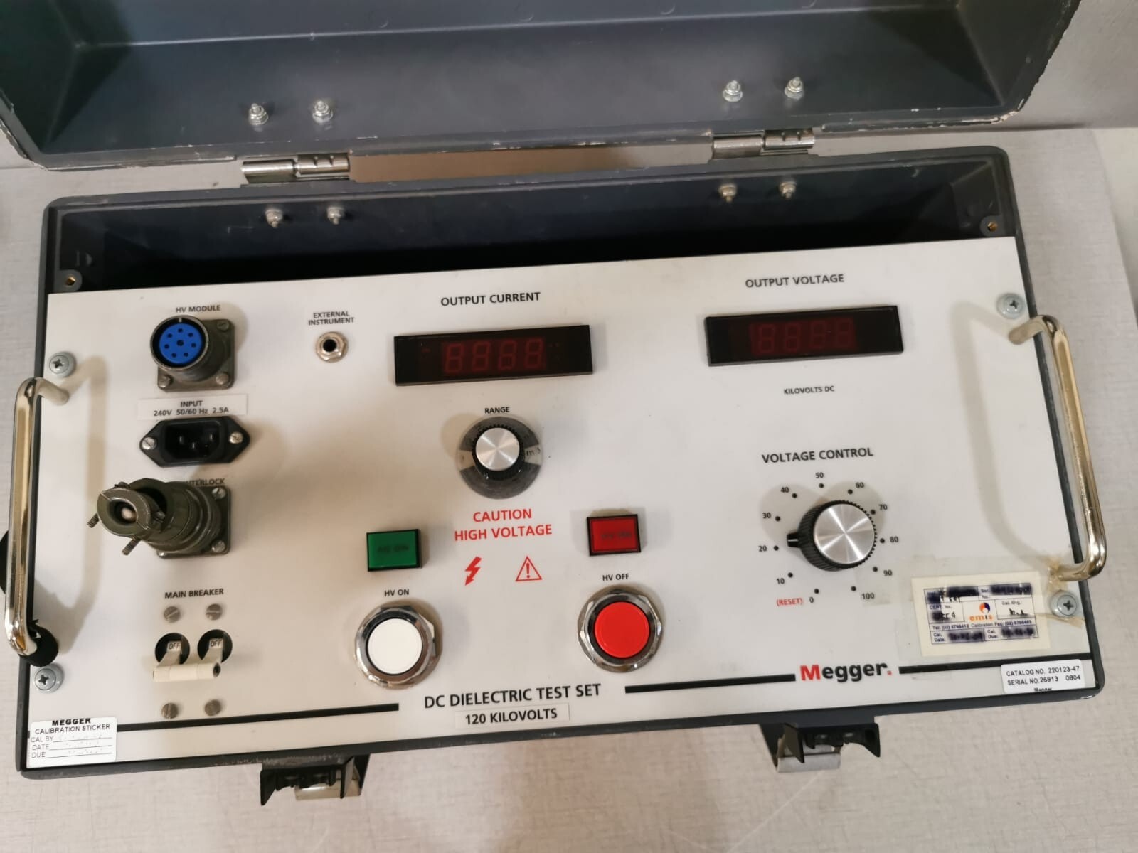 Megger DC Dielectric Test Set 120 KiloVolts Megger Biddle DC Dielectric Test Set 120 KiloVolts 7