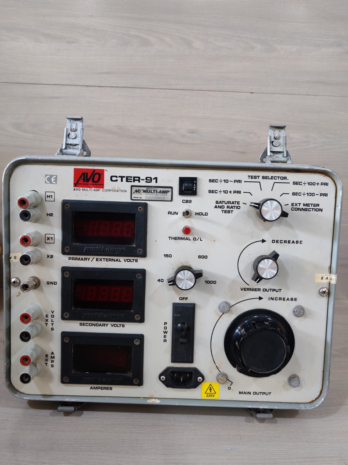 AVO CTER-91-230 AVO CTER-91 MULTI AMPERE CTER-91-230 240VOLTS 2