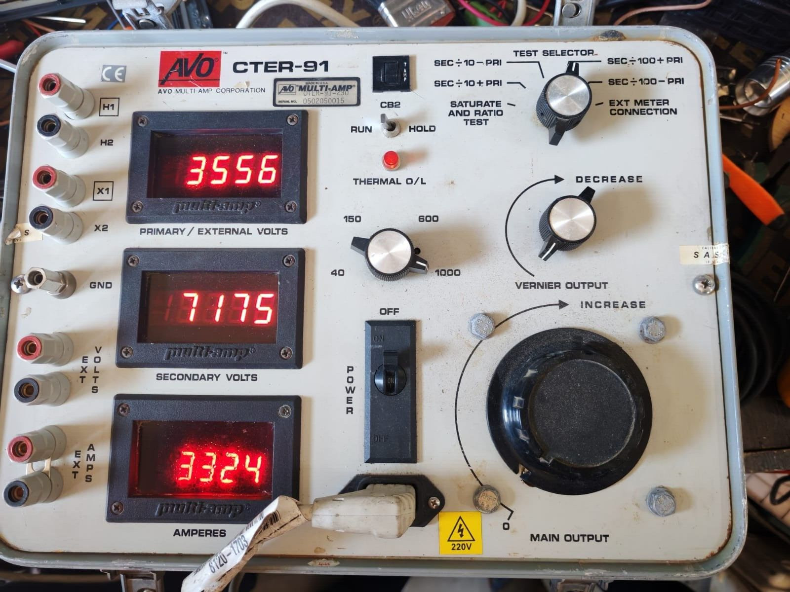 AVO CTER-91-230 AVO CTER-91 MULTI AMPERE CTER-91-230 240VOLTS 5