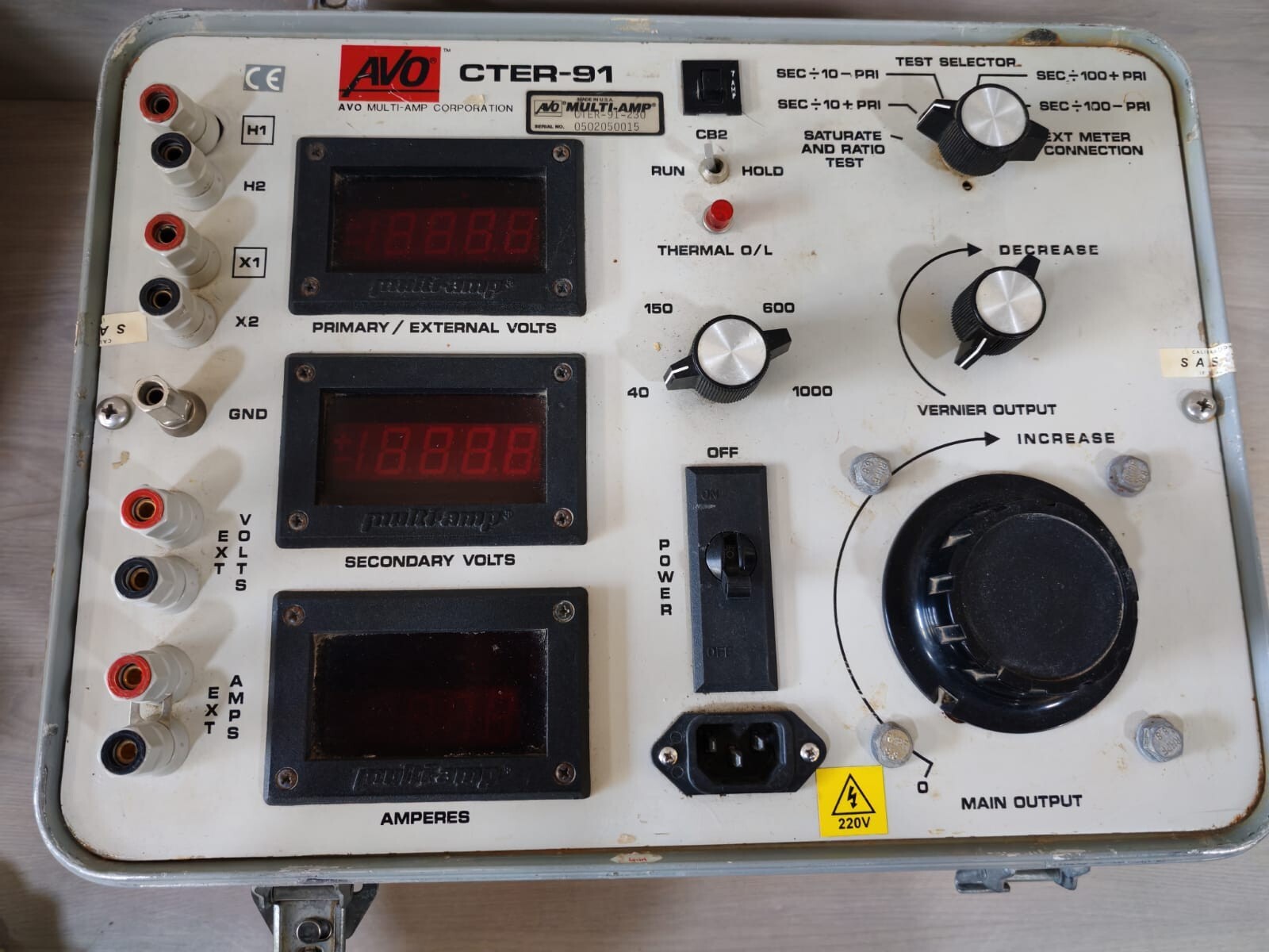 AVO CTER-91-230 AVO CTER-91 MULTI AMPERE CTER-91-230 240VOLTS 7
