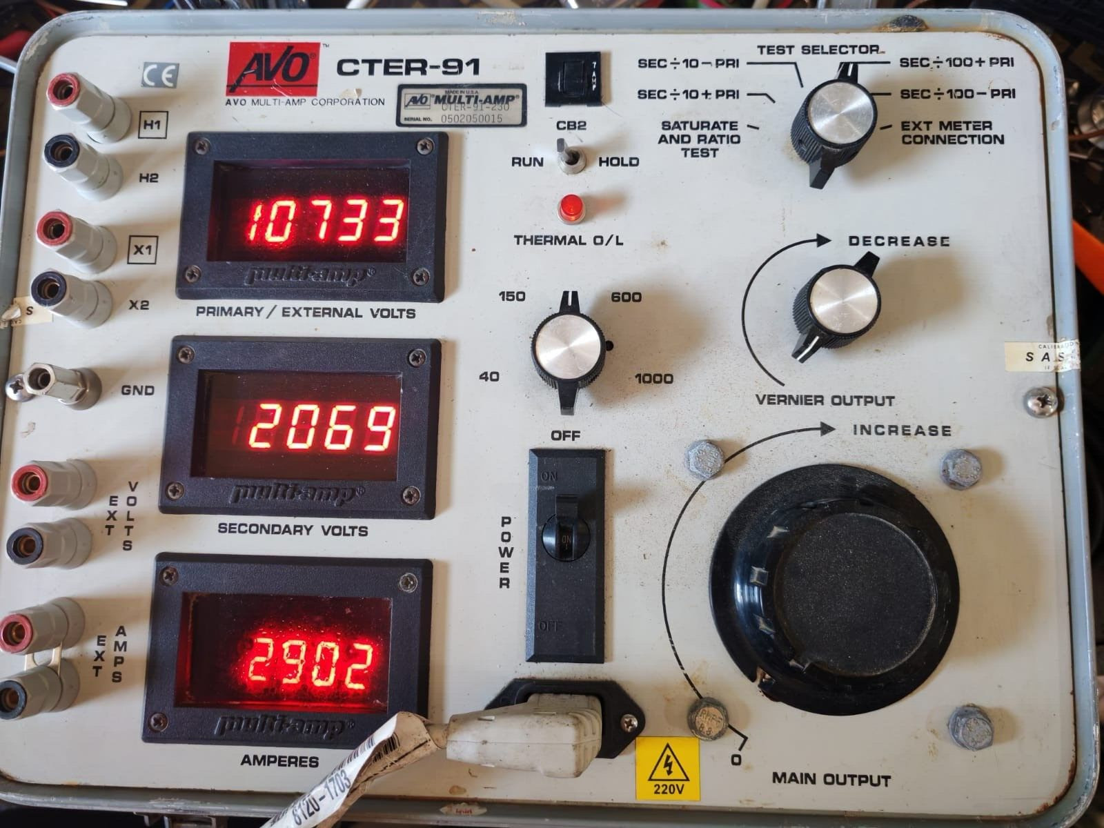 AVO CTER-91 MULTI AMPERE CTER-91-230 240VOLTS