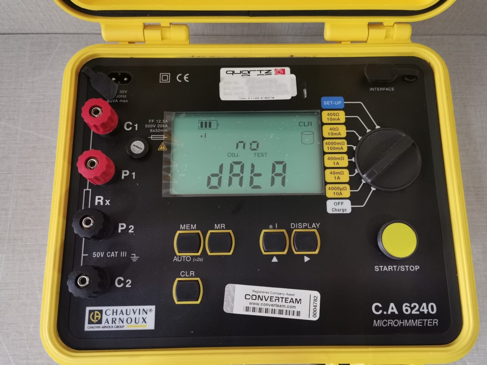 Chauvin Arnoux C.A 6240 CHAUVIN ARNOUX C.A 6240 MICRO-OHMMETER 4