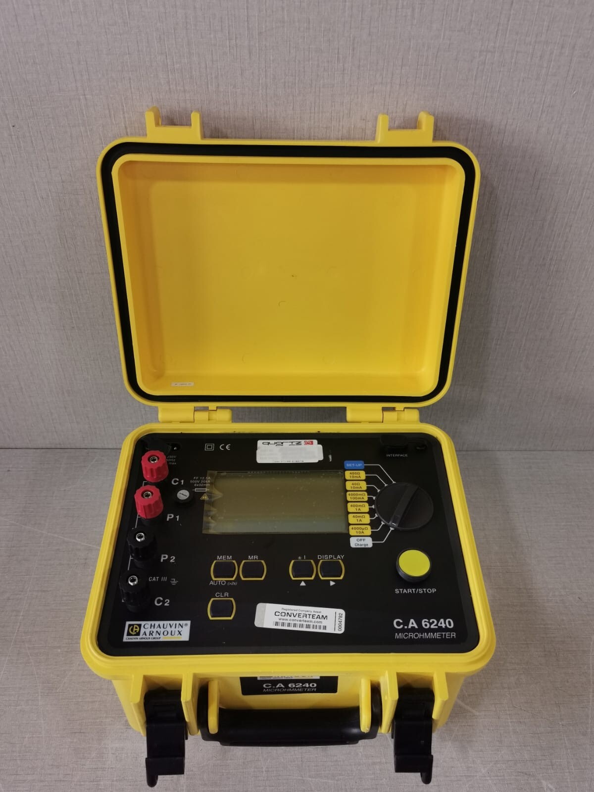 Chauvin Arnoux C.A 6240 CHAUVIN ARNOUX C.A 6240 MICRO-OHMMETER 5