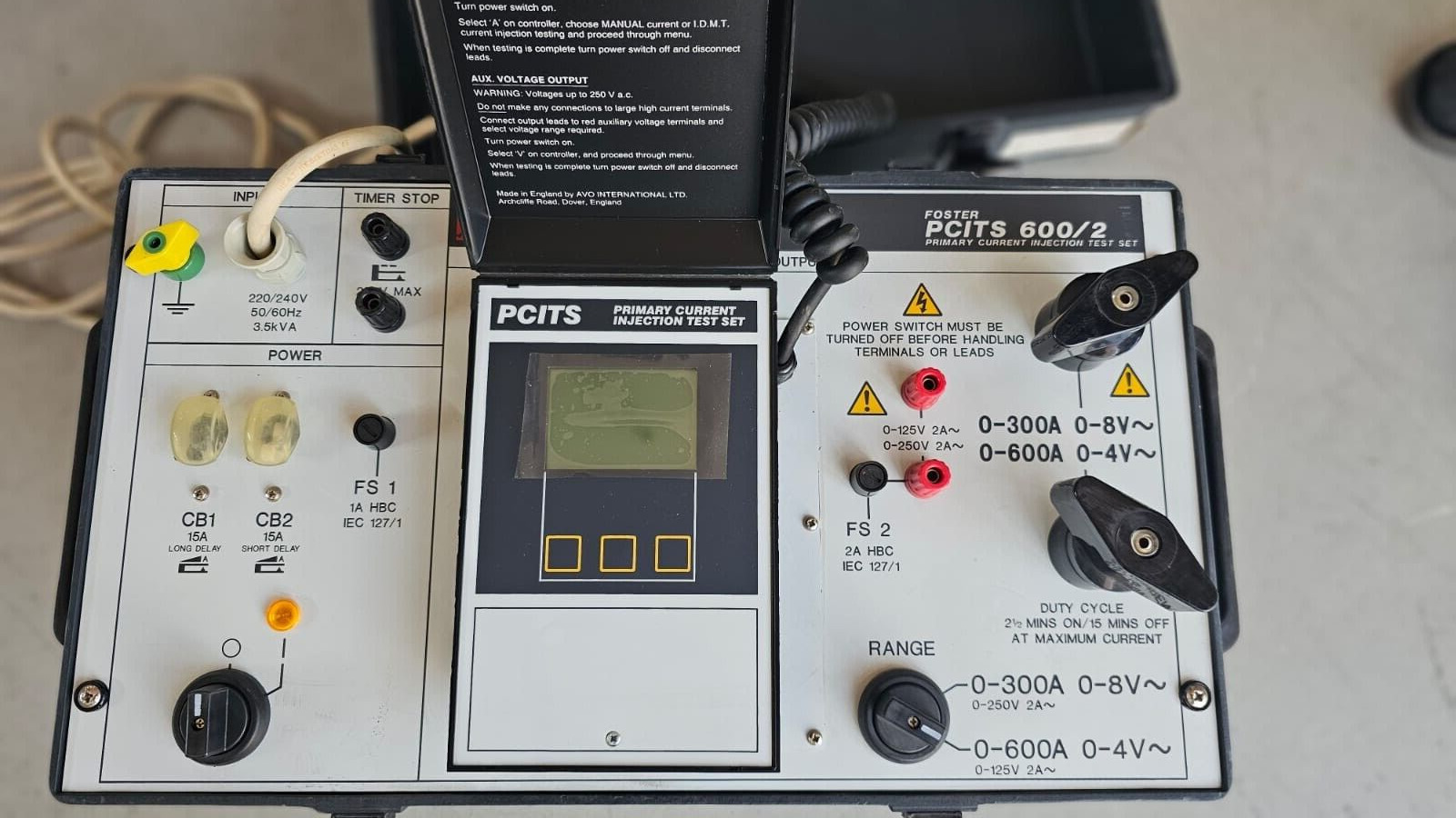 MEGGER Foster PCITS 600/2 Primary Current Injection Test Set