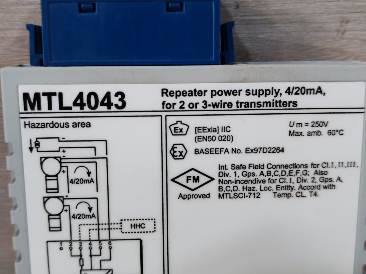 MTL MTL 4043 MTL 4043 REPEATER POWER SUPPLY,4/20mA, FOR 2 OR 3-WIRE TRANSMITTERS 2