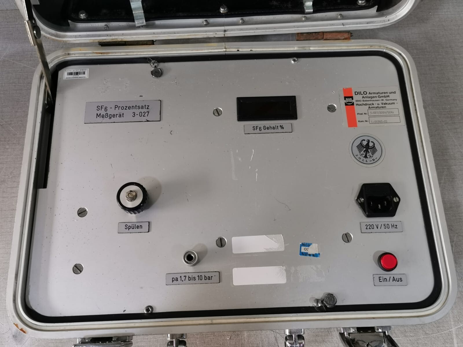DILO L-00383-05 DILO SF6 DENSITY TESTER 3-027 | L-00383-05 | 220V/50Hz -W/O CABLE 3