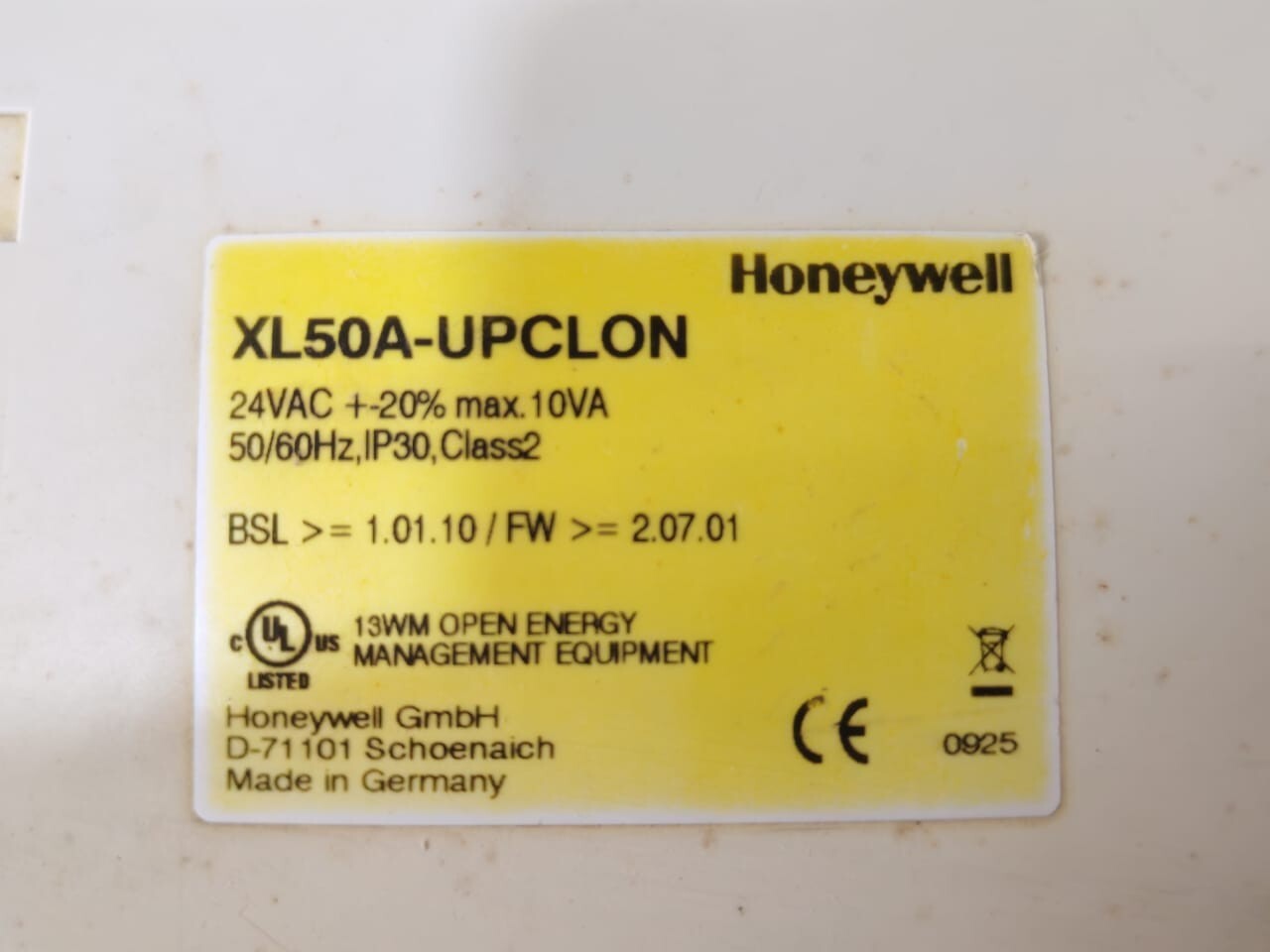 Honeywell XL50A-UPCLON HONEYWELL XL50A-UPCLON BUILDING CONTROLLER WITH XD50B-FL 50019898 2