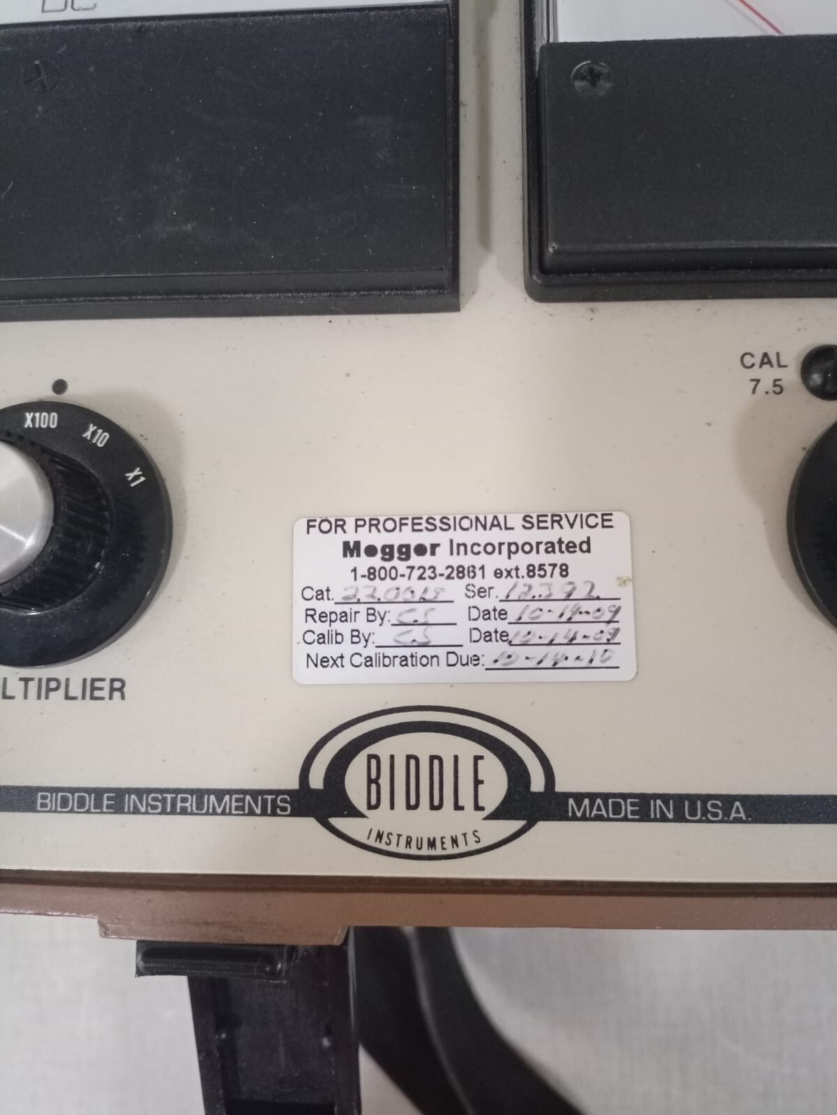 BIDDLE INSTRUMENTS CAT .220015 BIDDLE INSTRUMENTS 15KV DIELECTRIC TEST SET CAT.220015 6