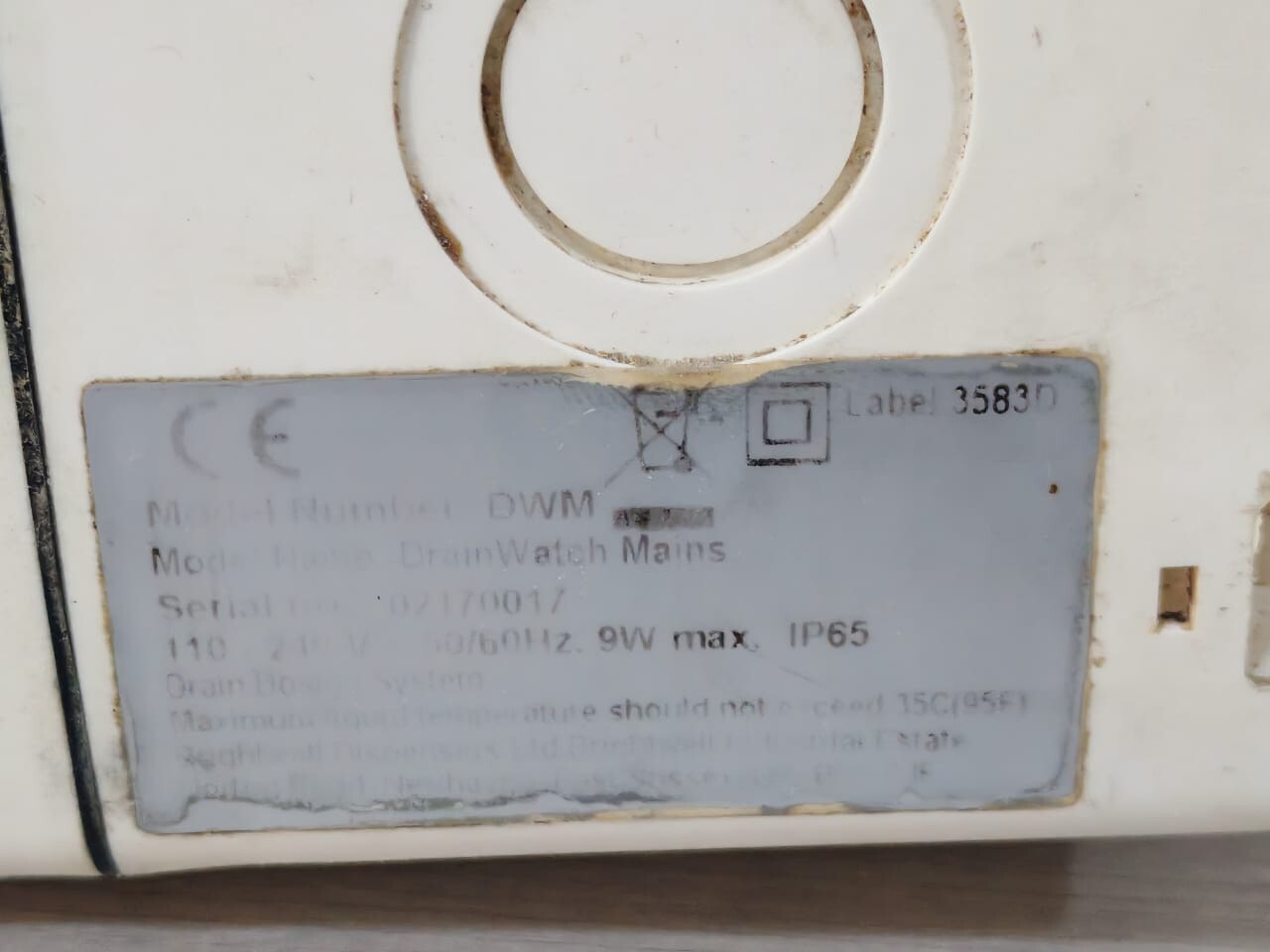 DWM DrainWatch Mains 3583 D DWM DrainWatch Mains 3583 D 2