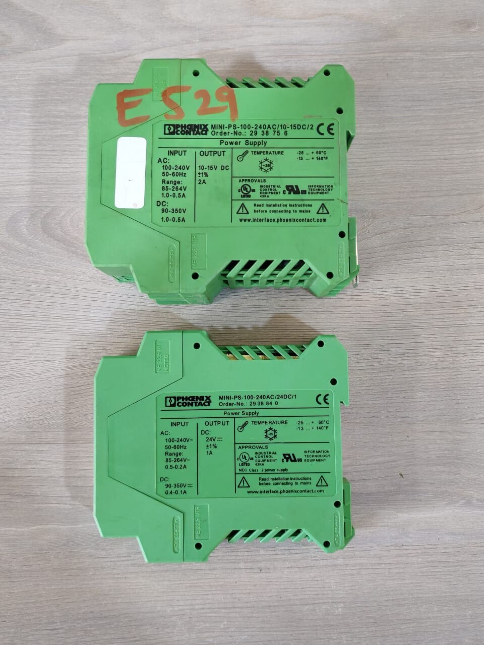 Phoenix Contact Mini-PS-100-240AC/10-15DC/2 and Mini-PS-100-240AC/24DC/1 Phoenix Contact Mini-PS-100-240AC/10-15DC/2 and Mini-PS-100-240AC/24DC/1 2