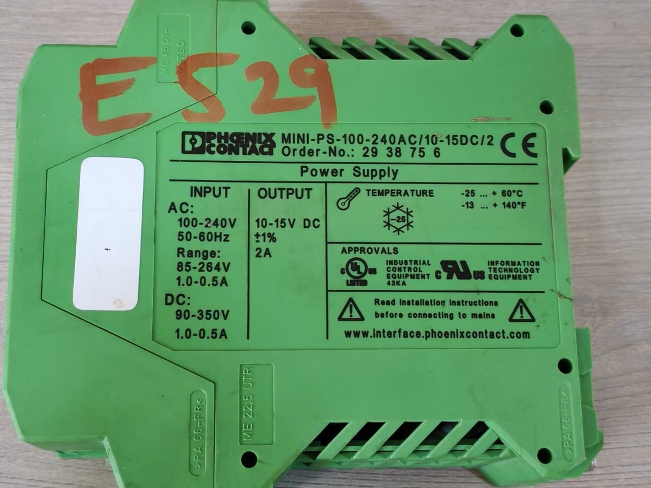 Phoenix Contact Mini-PS-100-240AC/10-15DC/2 and Mini-PS-100-240AC/24DC/1 Phoenix Contact Mini-PS-100-240AC/10-15DC/2 and Mini-PS-100-240AC/24DC/1 3