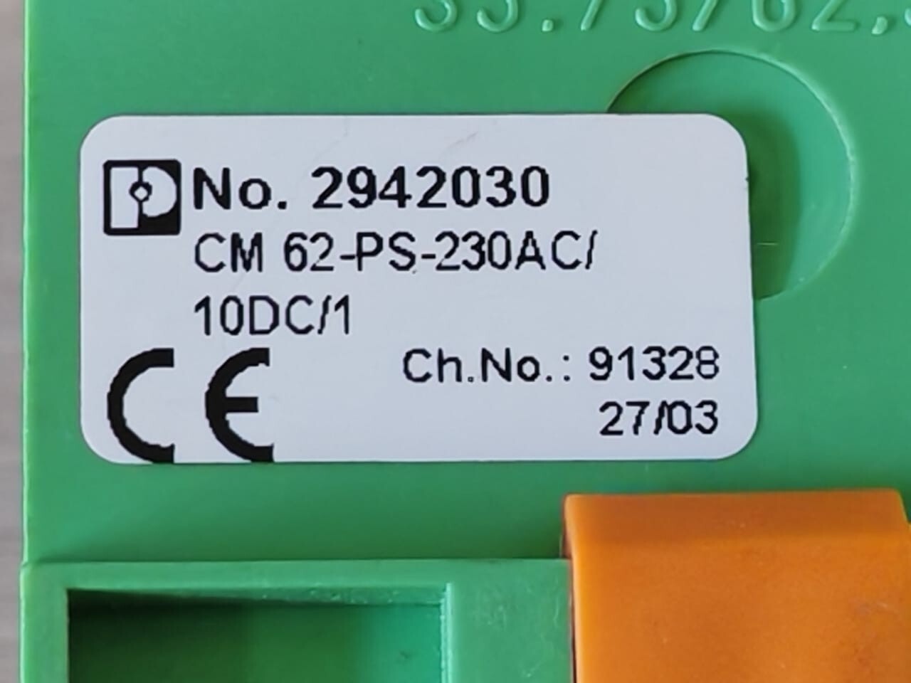 Phoenix Contact CM 62-PS-230AC/10DC/1 Phoenix Contact CM 62-PS-230AC/10DC/1 Power Supply 2942030 7
