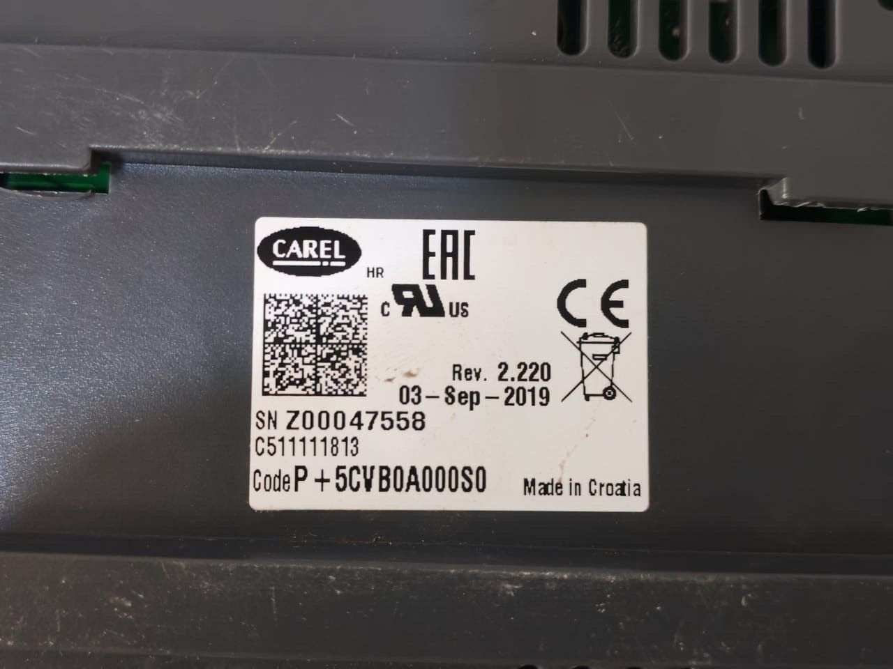 Carel 5CVB0A000S0 CAREL P+5CVB0A000S0 EVOLUTION+CONTROLLER- WITHOUT COVER 9