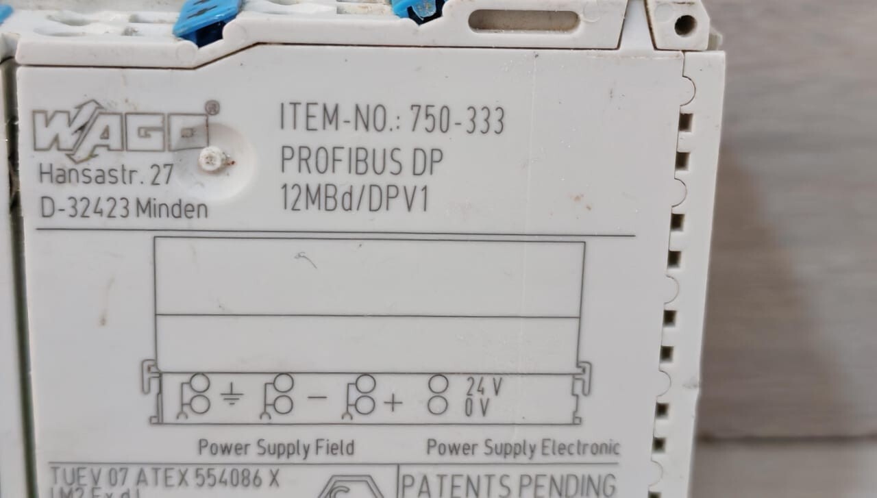 WAGO 750-333 WAGO 750-333 PROFIBUS DP 12MBD/DPV1 24VDC MODULE 5