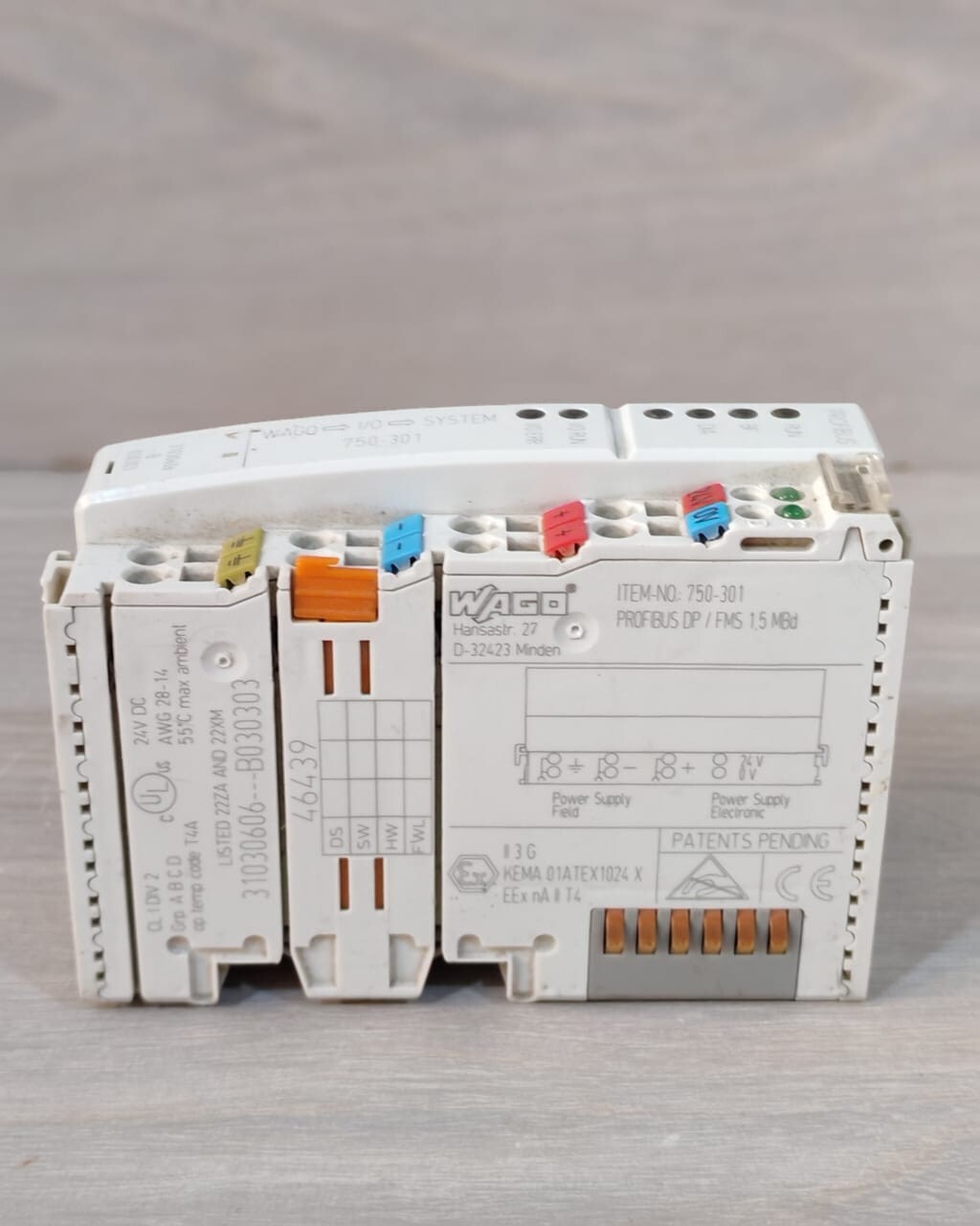 WAGO 750-301 WAGO 750-301 PROFIBUS DP/FMS 1.5MBD 24VDC FIELDBUS COUPLER 9
