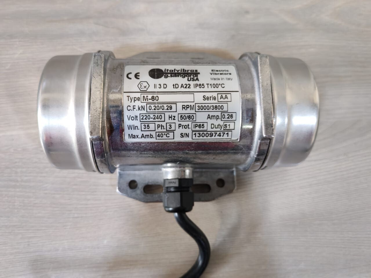 Italvibras M-60 Motor Electric Vibrators - Without Original Box