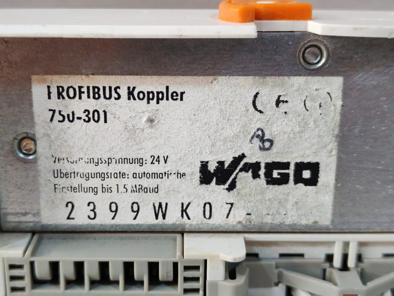 Wago 750-301 WAGO I/O SYSTEM 750-301 PROFIBUS KOPPLER 2399WK07 MODULE 10