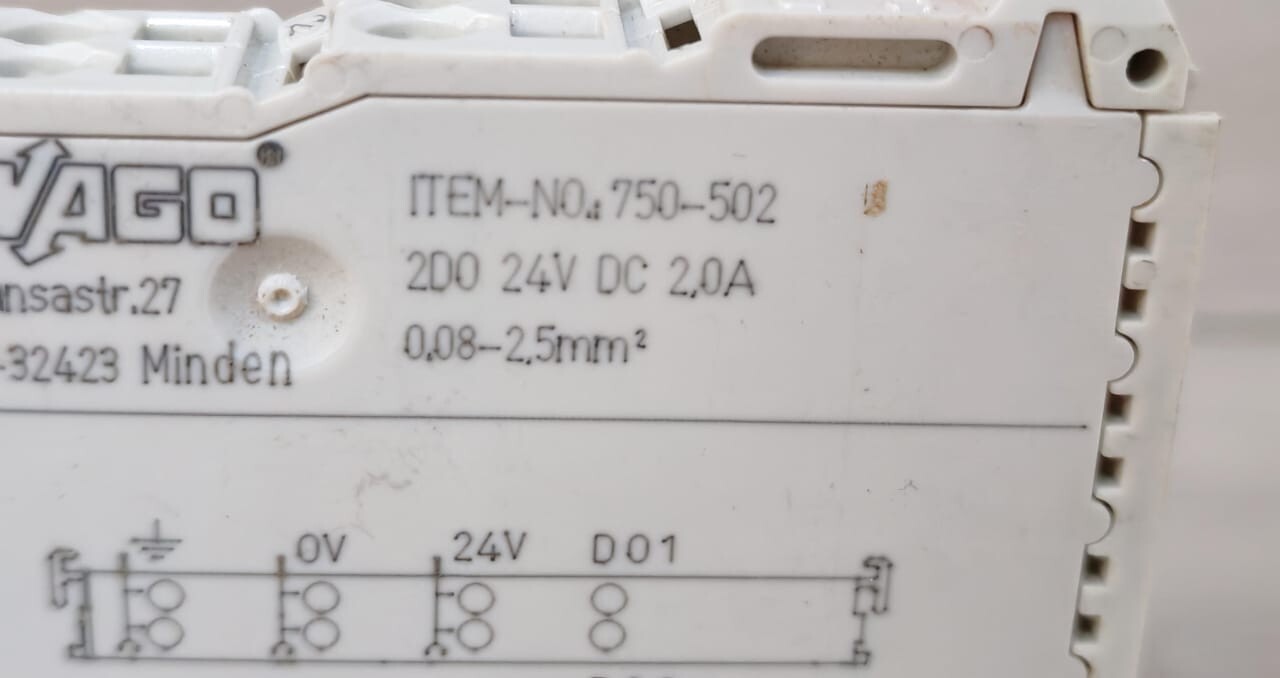 WAGO 750-502 LOT WAGO 750-502 2D0 24VDC 2.0A OUTPUT MODULE 5