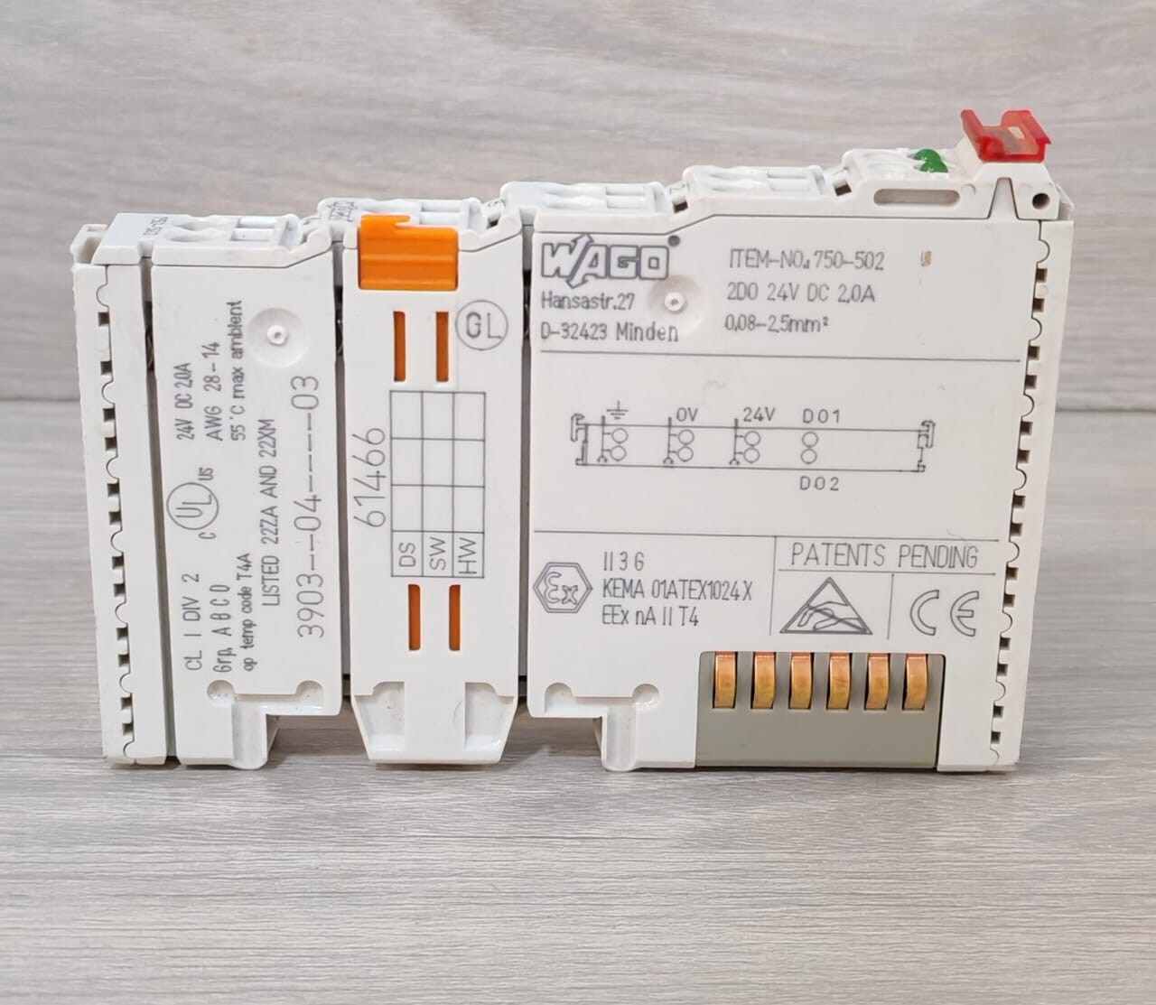 WAGO 750-502 LOT WAGO 750-502 2D0 24VDC 2.0A OUTPUT MODULE 7