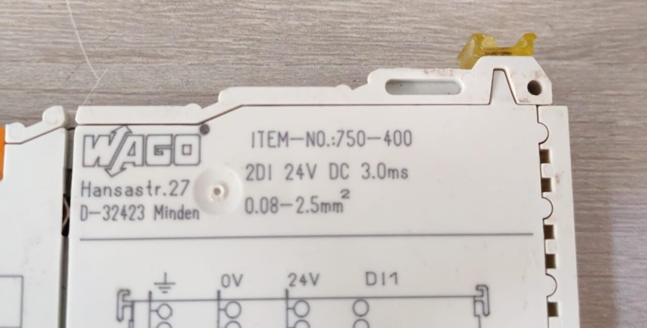 WAGO 750-400 PCS WAGO 750-400 2 CHANNEL DIGITAL INPUT MODULE 24VDC 3.0MS 8