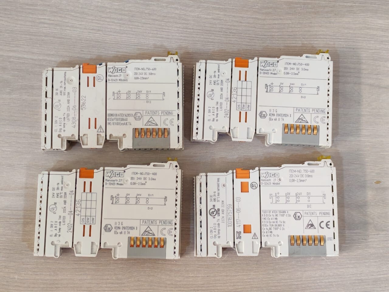 WAGO 750-400 PCS WAGO 750-400 2 CHANNEL DIGITAL INPUT MODULE 24VDC 3.0MS 10
