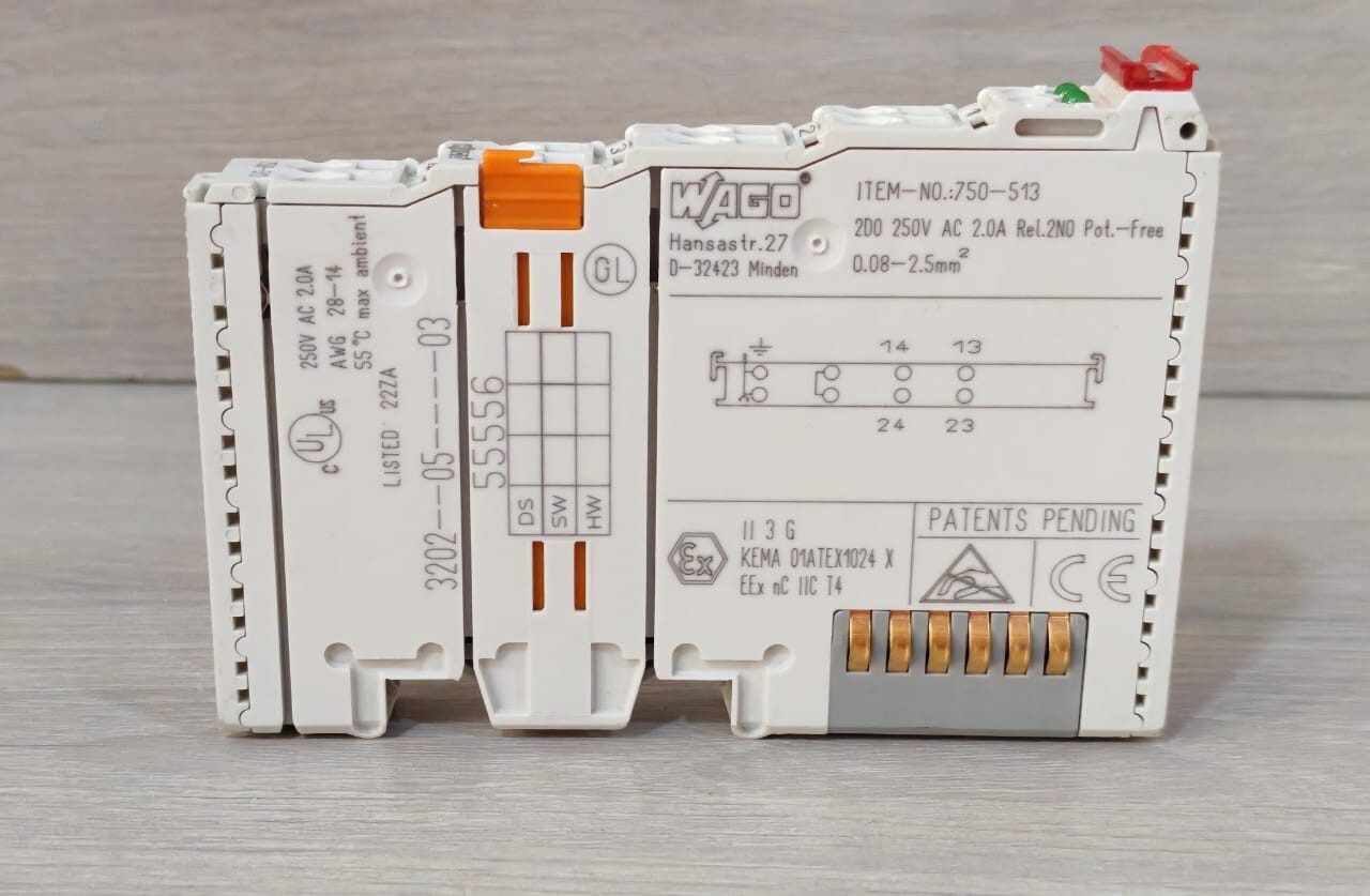 PCS. WAGO 750-513 2CHANNEL DIGITAL OUTPUT MODULE 250VAC