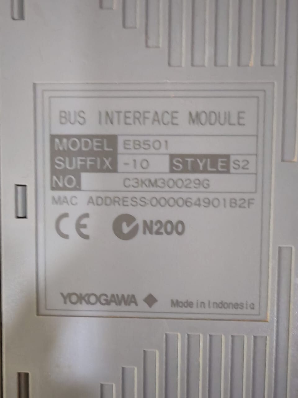 Yokogawa EB501-10 S2 Yokogawa EB501-10 S2 Bus Interfae Module 3
