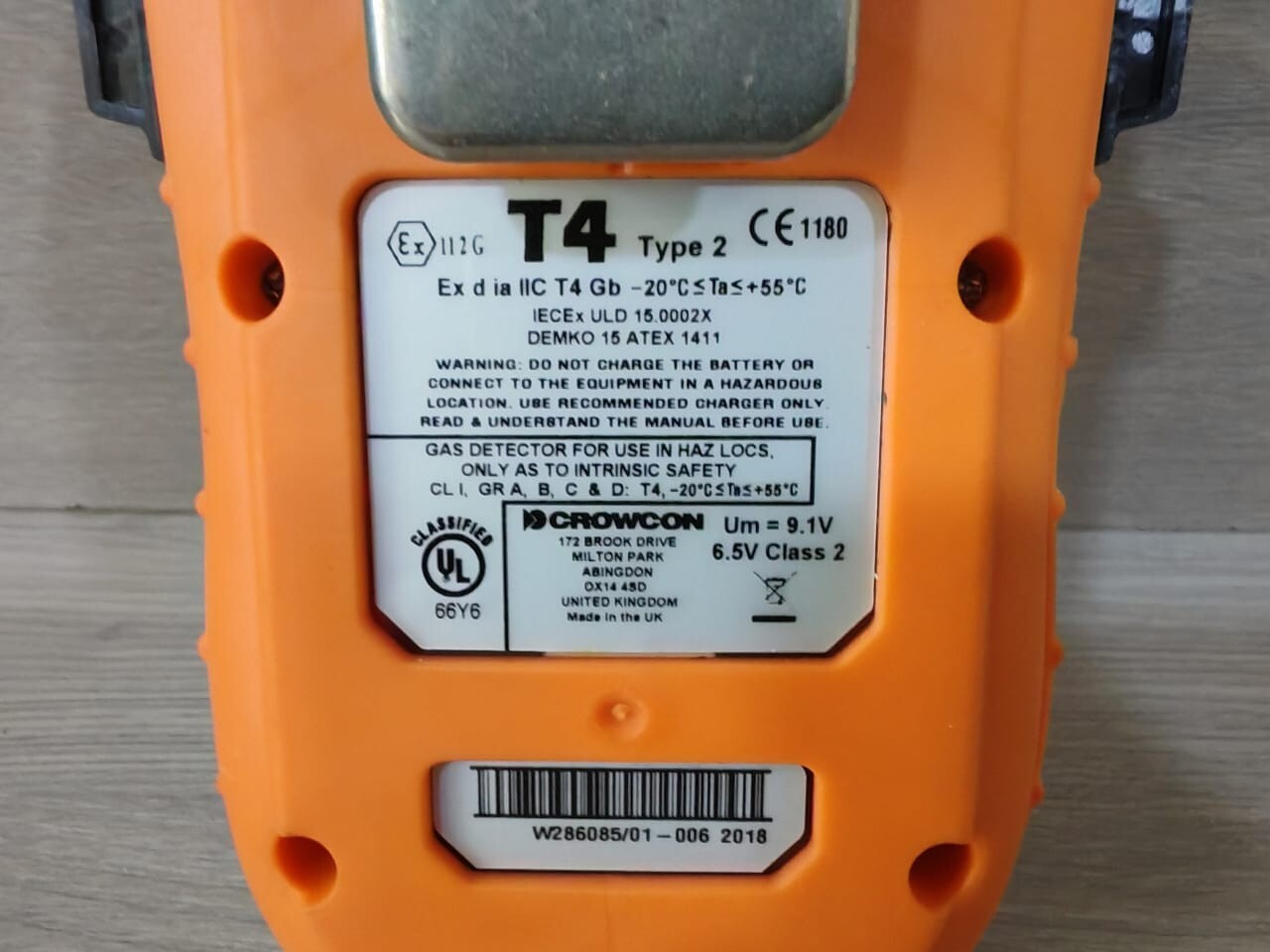 CROWCON T4-HOCA CROWCON T4-HOCA MULTI GAS DETECTOR T4 4 GAS-H2S,O2,CO,CH4% LEL 3