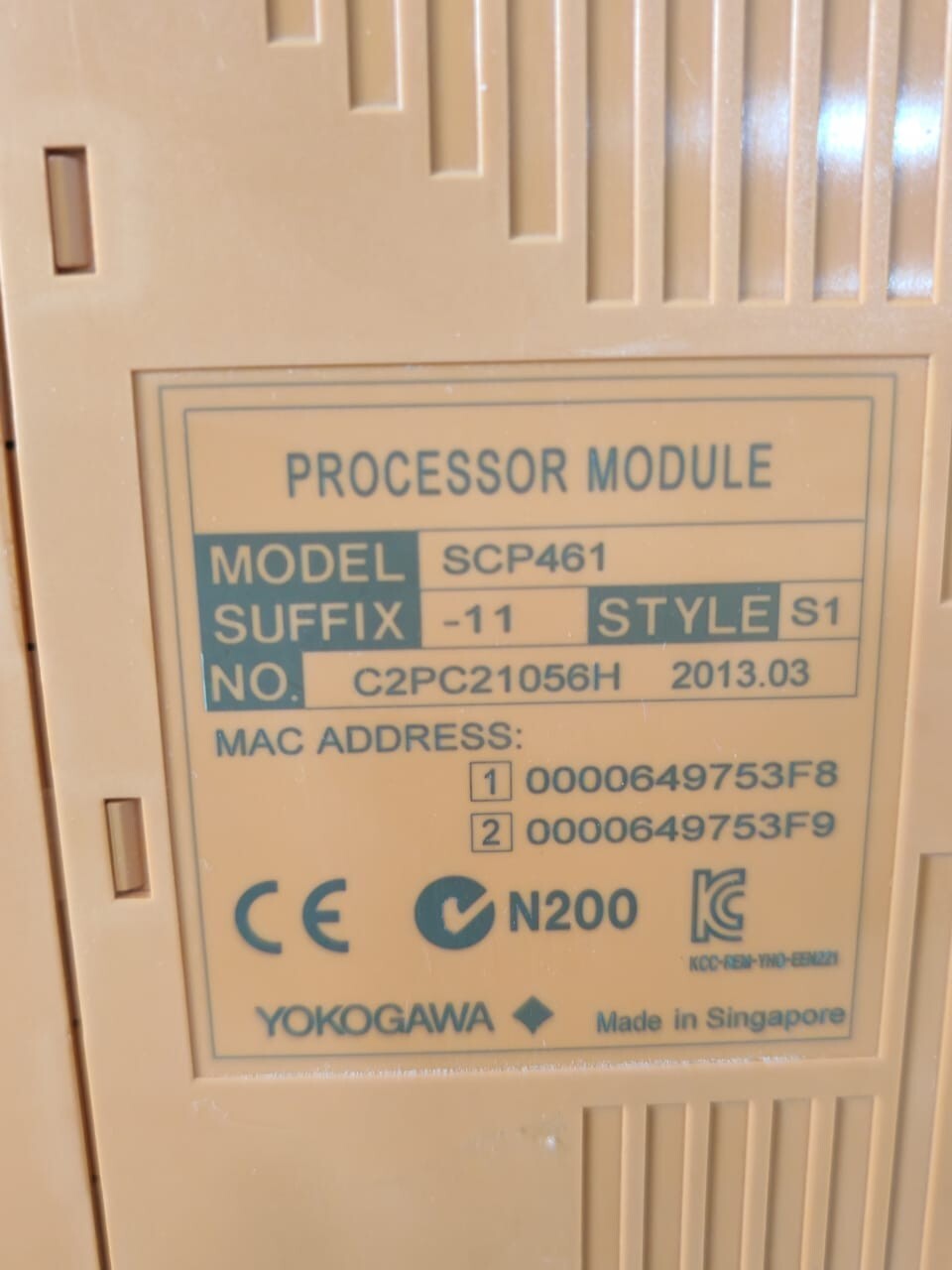 Yokogawa SCP461-11 SCP461 YOKOGAWA SCP461-11 STYLE S1 PROCESOR MODULE 7
