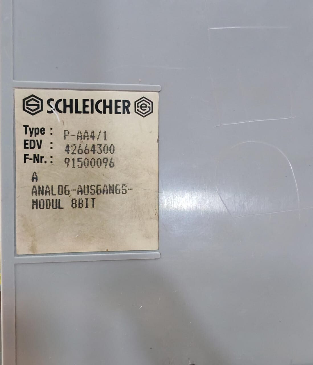 Schleicher 42664300 SCHLEICHER P-AA4/1 42664300 ANALOG AUSGANGS MODULE 8BIT 7