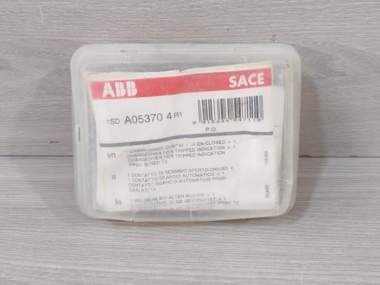 ABB 1SD A05370 4R1 ABB A05370 / 1SD A05370 4R1 Changeover Cotact -, Only Transparent Case 3