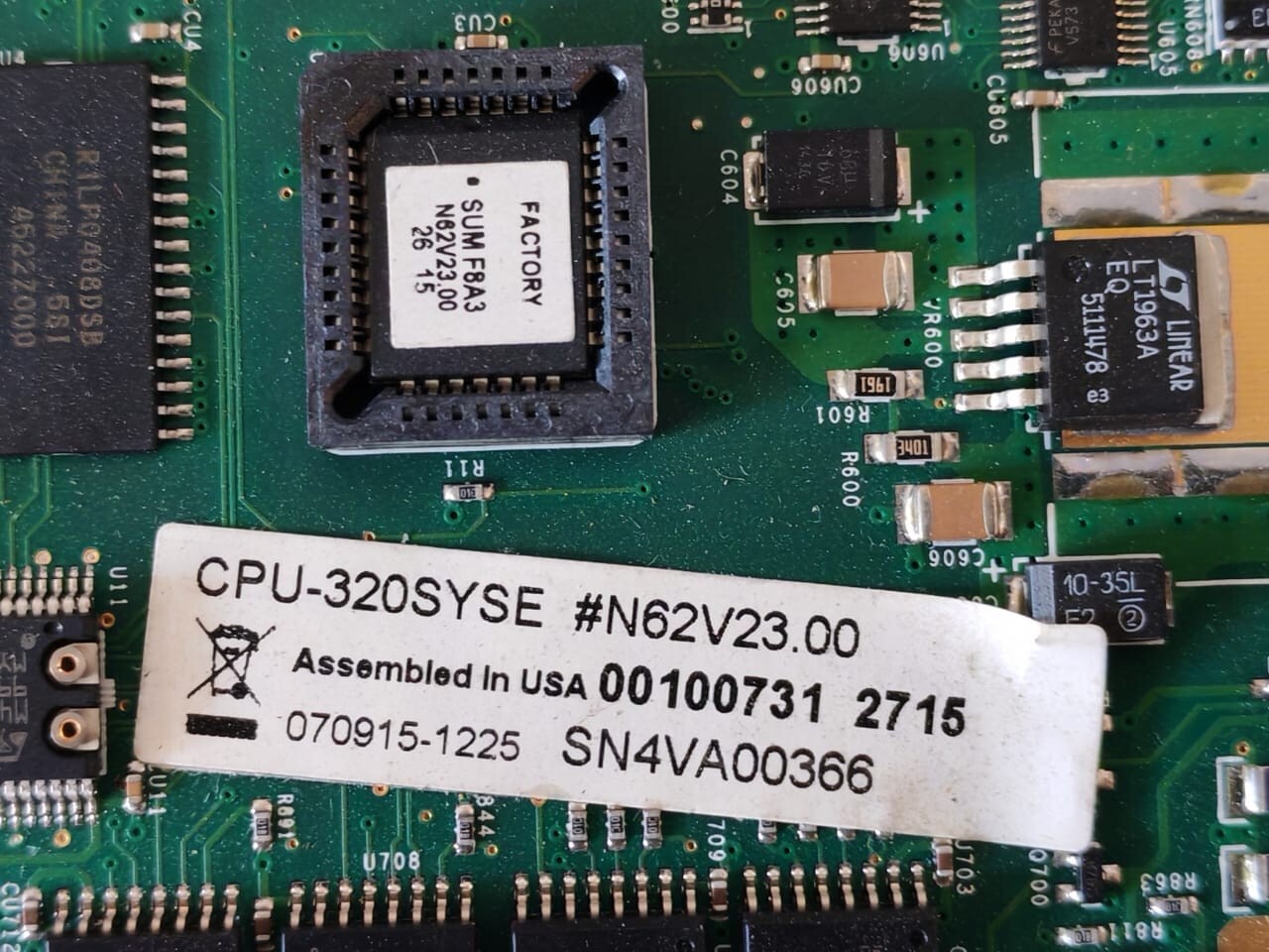 NOTIFIER CPU-320PCB REV.B NOTIFIER CPU-320SYSE FIRE ALARM MAIN BOARD CPU-320PCB REV.B 2