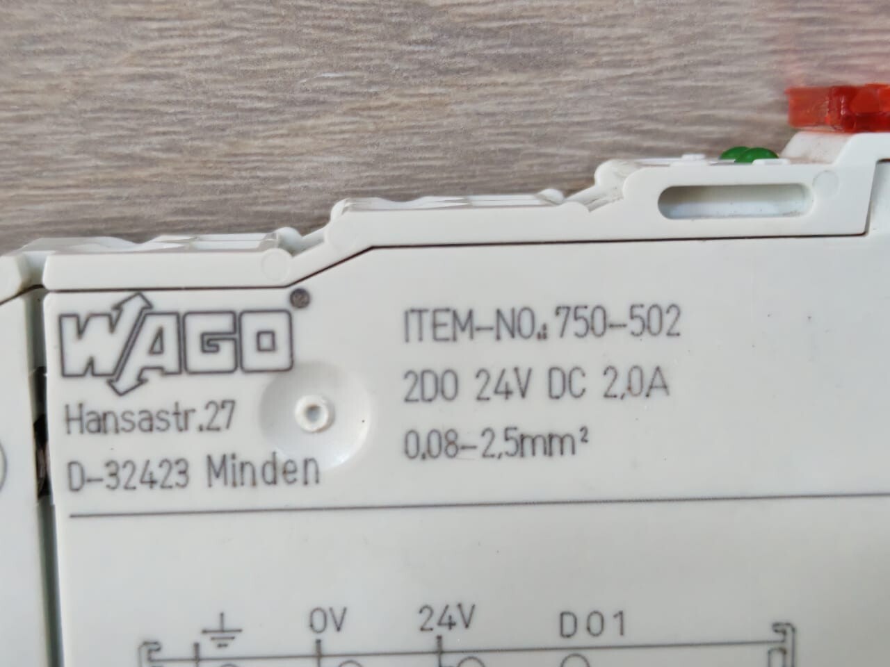 WAGO 750-502 PCS. WAGO 750-502 2-CHANNEL DIGITAL OUTPUT MODULE 3