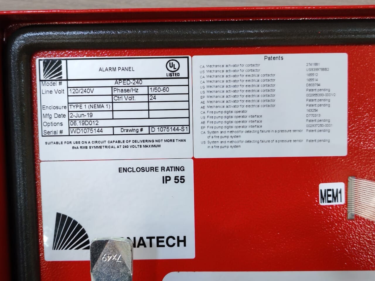 TORNATECH APED-240 TORNATECH APED-240 Alarm Panel Diesel Fire Pump - Without Key 6